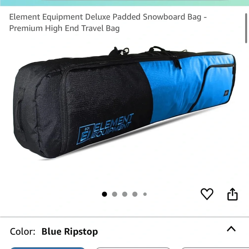 Element Black and Blue snowboard bag